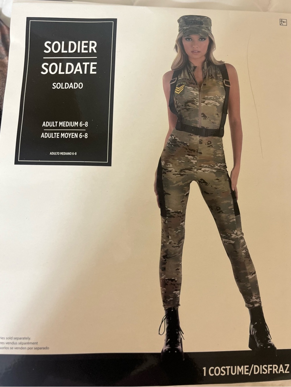 Women's Soldier military Costume Size Medium 6-8